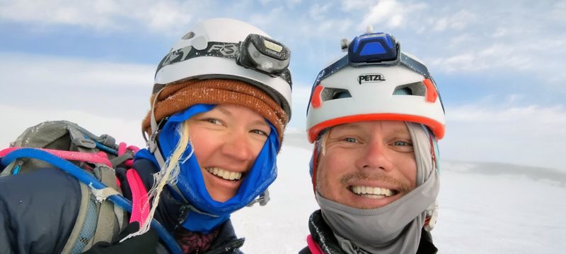 Mt. Rainier summit selfie